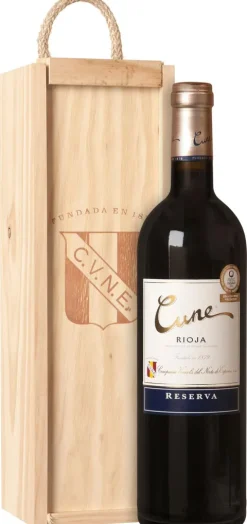 Cune Rioja Reserva Cadeaupakket met Houten Kist