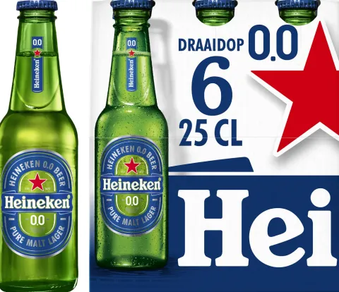 Heineken Premium Pilsener 0.0 Bier Draaidop Fles