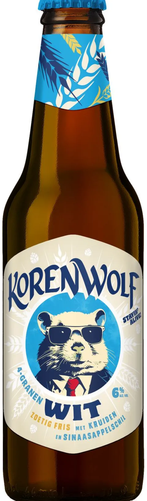 Korenwolf 4-granen Wit