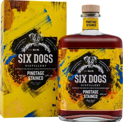 Six Dogs Gin Pinotage Stained