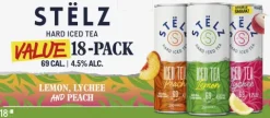 STËLZ Hard Iced Tea Lemon, Lychee & Peach 18-pack
