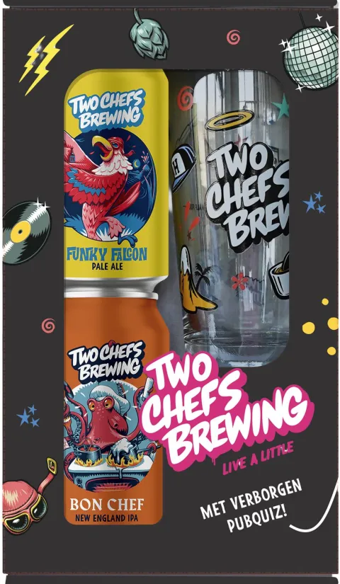 Two Chefs Brewing Met Glas
